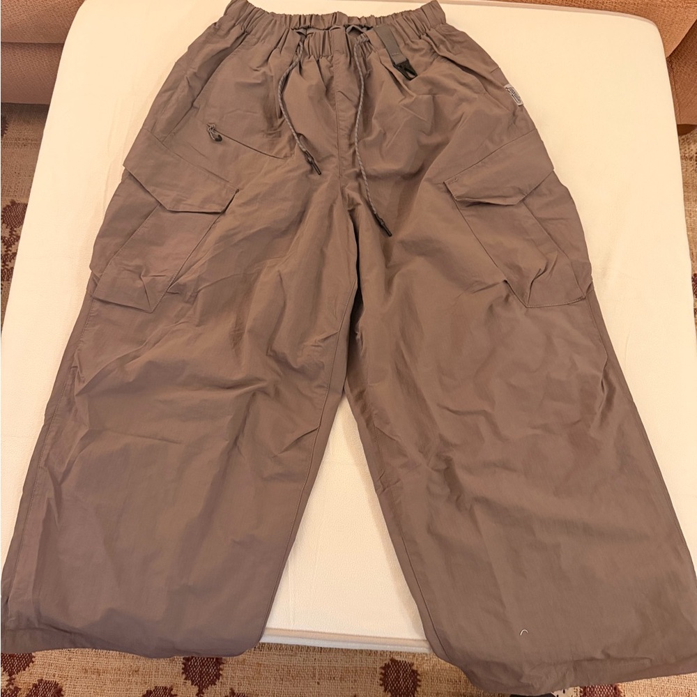 Techwear Official Wide Leg Gorp Core Brown Parachute Hiking Pants